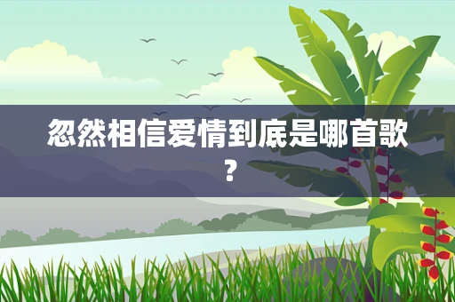 忽然相信爱情到底是哪首歌？