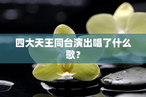 四大天王同台演出唱了什么歌？
