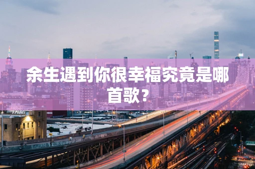余生遇到你很幸福究竟是哪首歌？