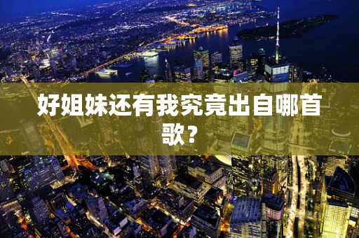 好姐妹还有我究竟出自哪首歌？