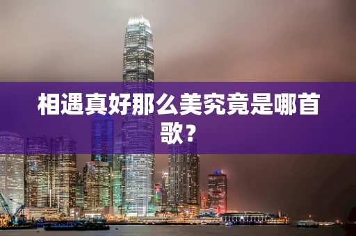 相遇真好那么美究竟是哪首歌？