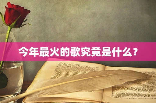今年最火的歌究竟是什么？