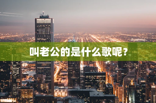 叫老公的是什么歌呢？