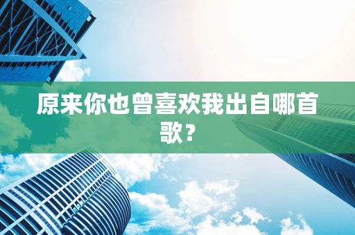原来你也曾喜欢我出自哪首歌？