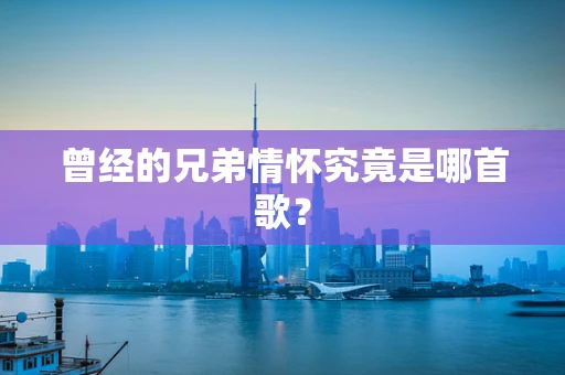 曾经的兄弟情怀究竟是哪首歌？