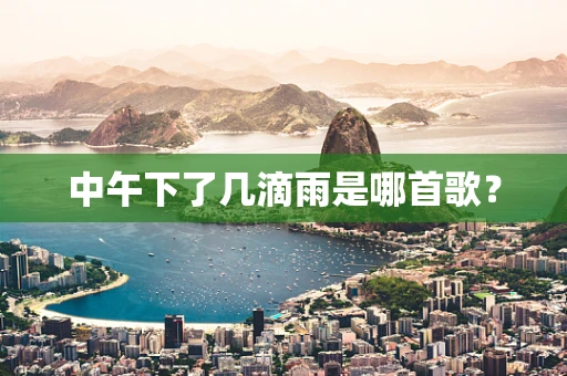 中午下了几滴雨是哪首歌？