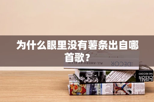 为什么眼里没有薯条出自哪首歌？