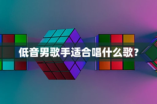 低音男歌手适合唱什么歌？