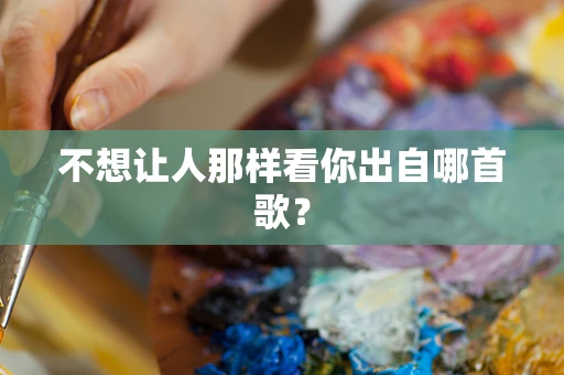 不想让人那样看你出自哪首歌？