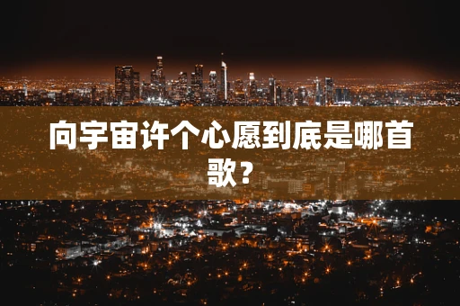 向宇宙许个心愿到底是哪首歌？