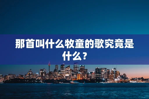 那首叫什么牧童的歌究竟是什么？