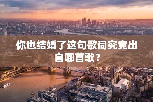 你也结婚了这句歌词究竟出自哪首歌？
