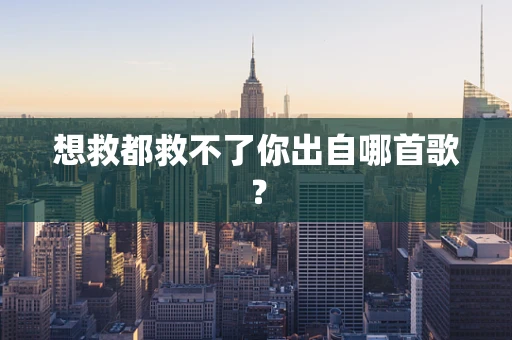 想救都救不了你出自哪首歌？