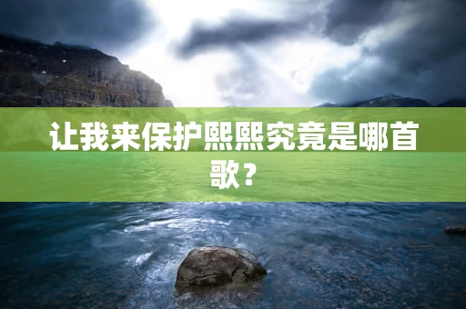 让我来保护熙熙究竟是哪首歌？