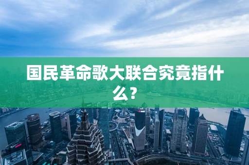 国民革命歌大联合究竟指什么？