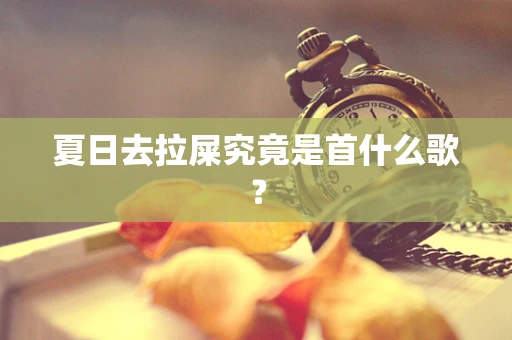 夏日去拉屎究竟是首什么歌？