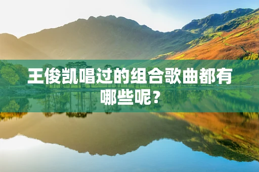 王俊凯唱过的组合歌曲都有哪些呢？