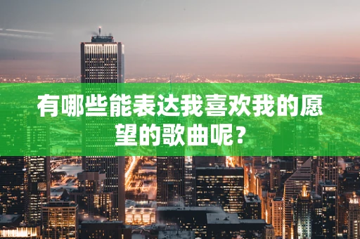 有哪些能表达我喜欢我的愿望的歌曲呢？