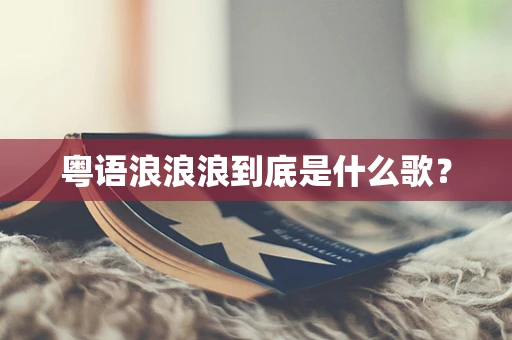 粤语浪浪浪到底是什么歌？