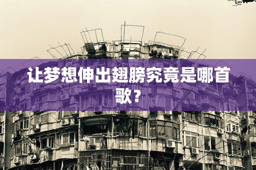 让梦想伸出翅膀究竟是哪首歌？