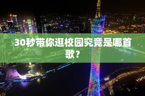 30秒带你逛校园究竟是哪首歌？