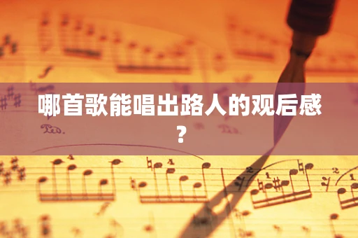 哪首歌能唱出路人的观后感？
