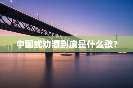中国式劝酒到底是什么歌？