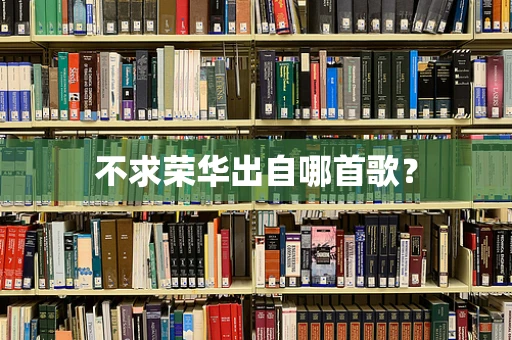 不求荣华出自哪首歌？