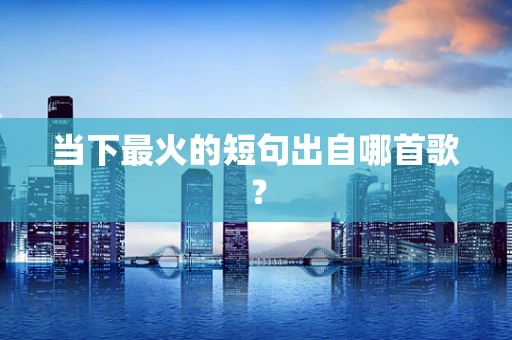 当下最火的短句出自哪首歌？