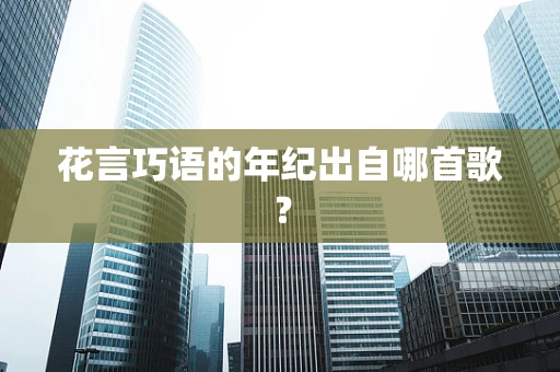 花言巧语的年纪出自哪首歌？