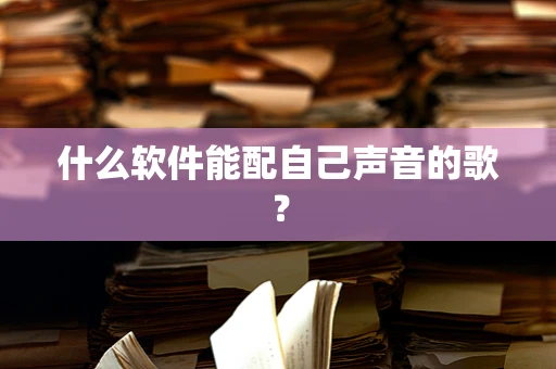 什么软件能配自己声音的歌？