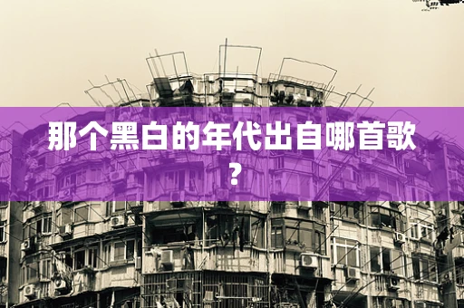 那个黑白的年代出自哪首歌？
