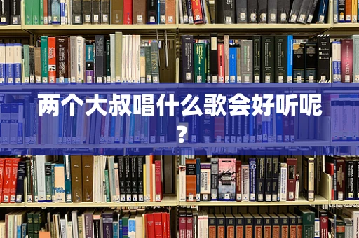 两个大叔唱什么歌会好听呢？
