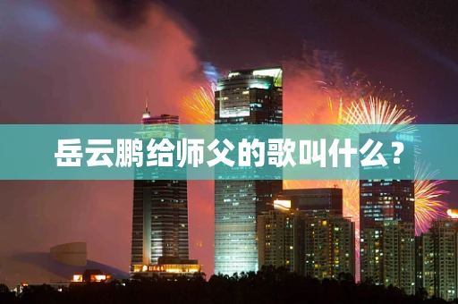 岳云鹏给师父的歌叫什么？