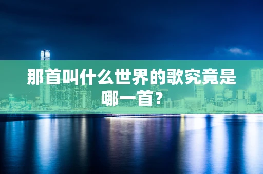 那首叫什么世界的歌究竟是哪一首？