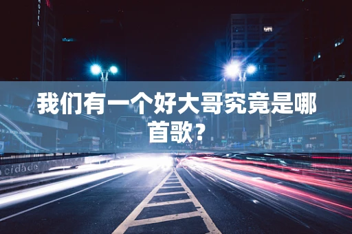 我们有一个好大哥究竟是哪首歌？