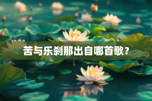 苦与乐刹那出自哪首歌？