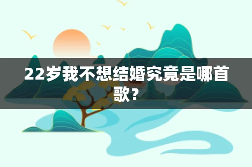 22岁我不想结婚究竟是哪首歌？