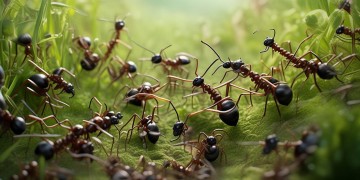 许多蚂蚁在搬家，该用什么歌来形容？