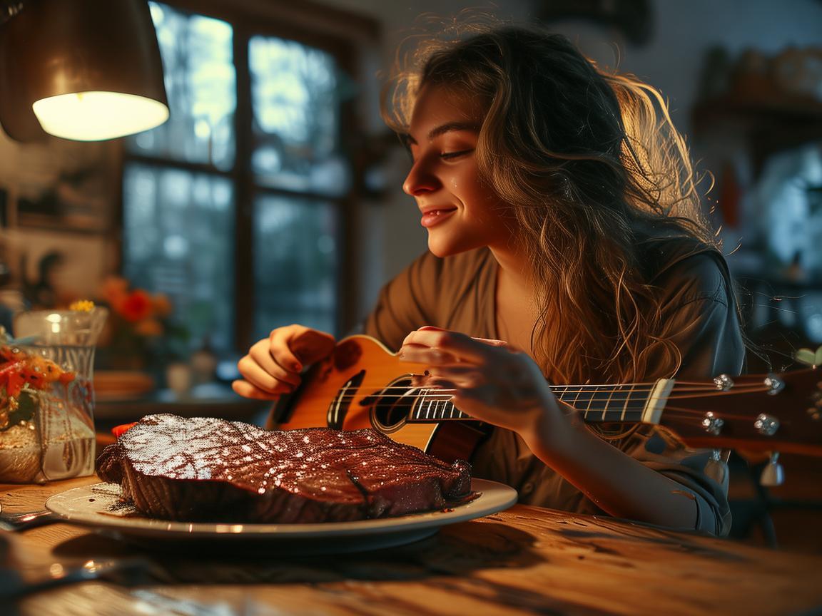 女生吃牛肉时配什么歌好听呢？